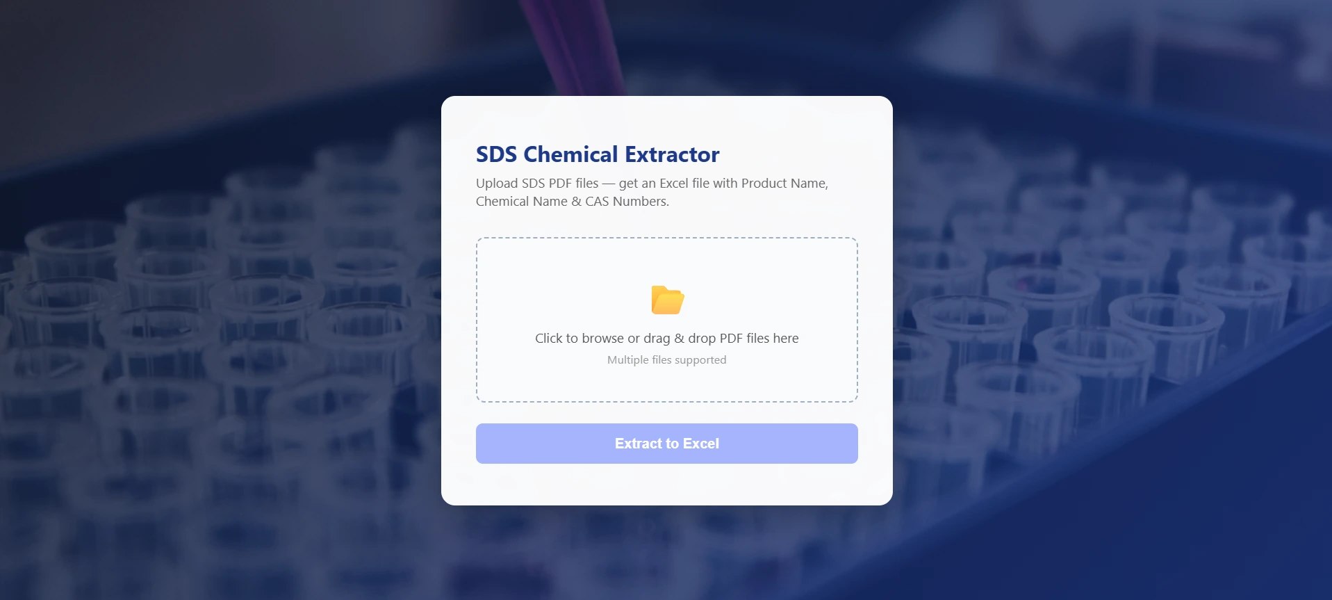 SDS Chemical Extractor